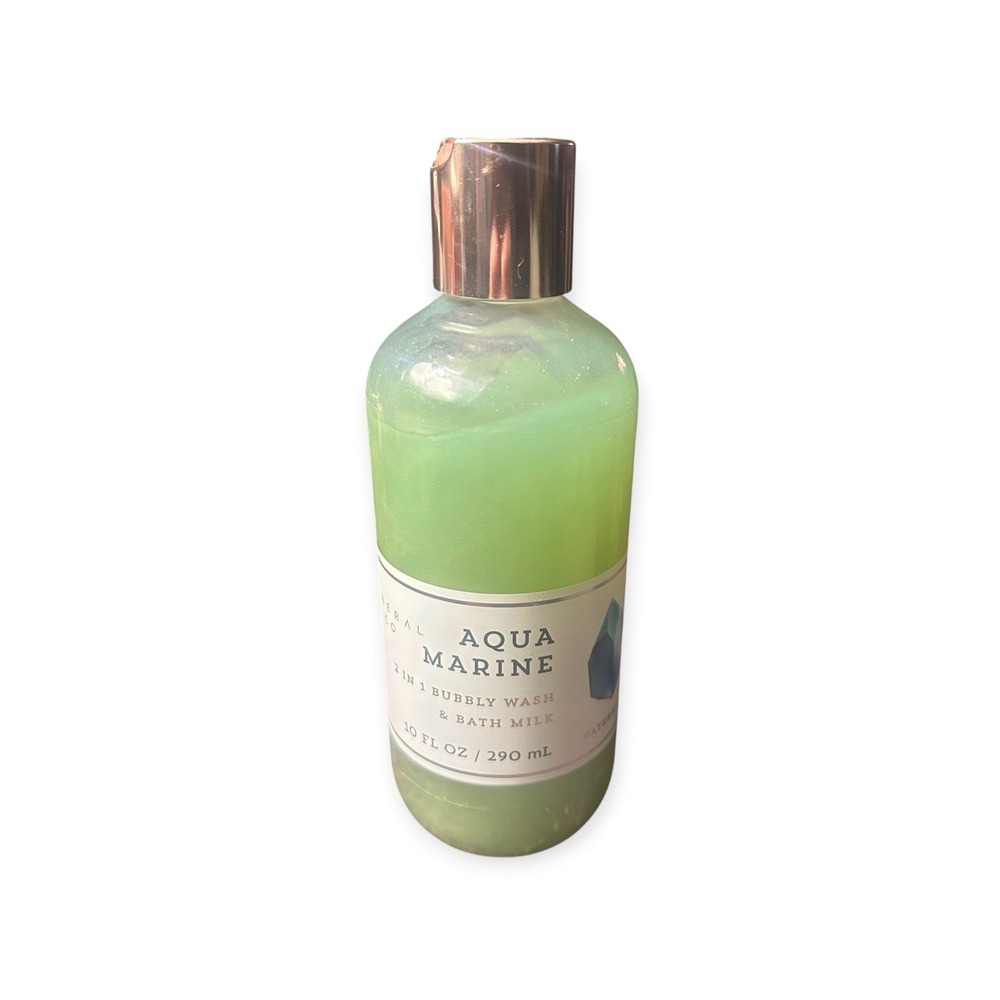 Bath & Body Works AQUA MARINE 2-IN-1 Bubble Wash Bath Milk 10 oz Mineral Co RARE
